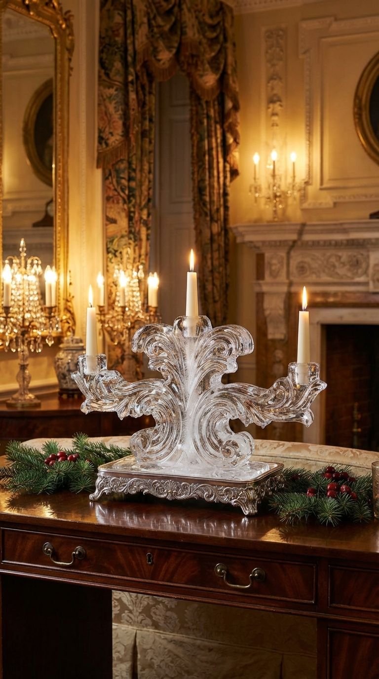 Baroque Ice Candelabra