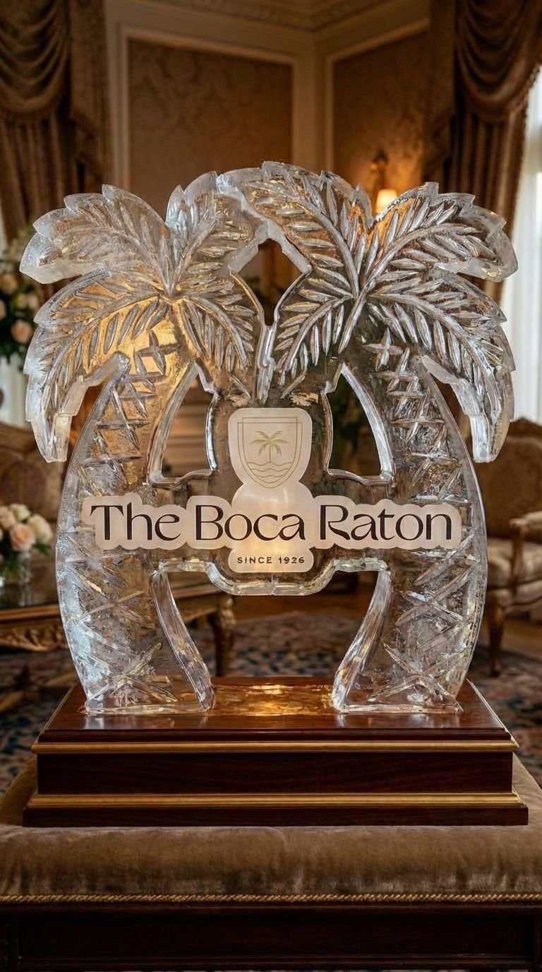 Twin Palms Crystal Sculpture